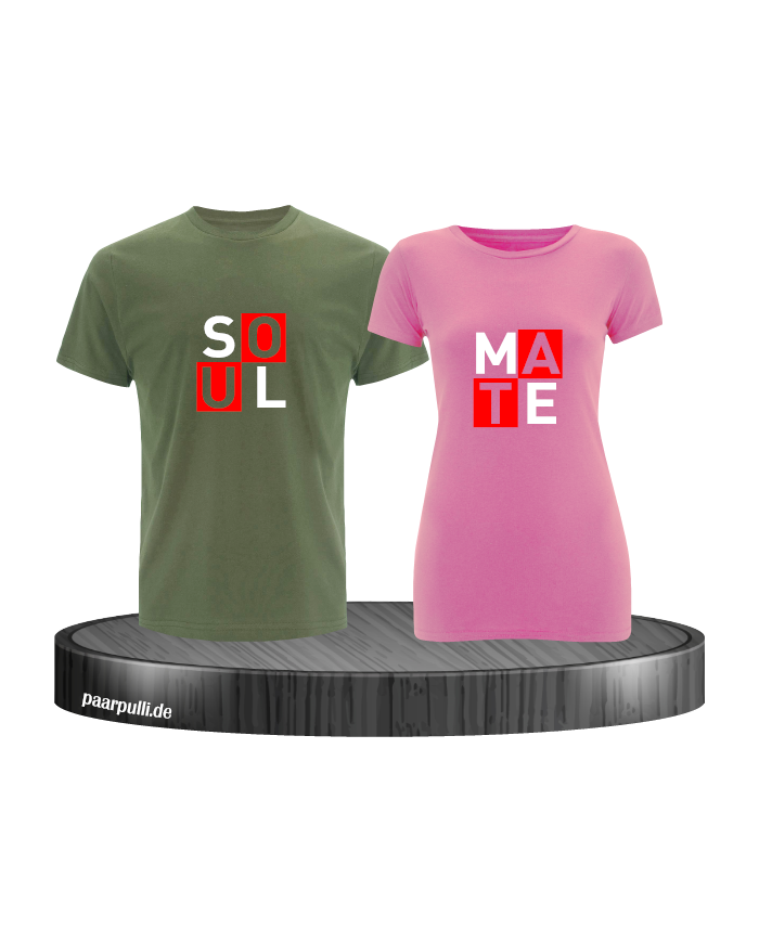 Pärchen T-Shirt Set "Soulmate" für Seelenverwandte