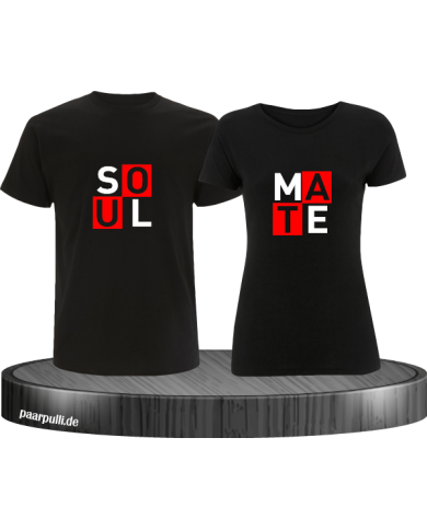 Pärchen T-Shirt Set "Soulmate" für Seelenverwandte Pärchen T-Shirt Set "Soulmate" für Seelenverwandte