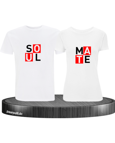 Pärchen T-Shirt Set "Soulmate" für Seelenverwandte Pärchen T-Shirt Set "Soulmate" für Seelenverwandte