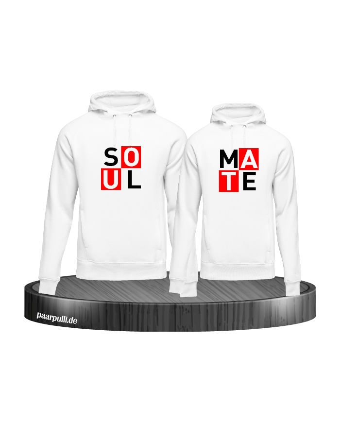 Partnerlook Hoodie Set "Soulmate" im modernem Stil
