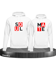 Partnerlook Hoodie Set "Soulmate" im modernem Stil