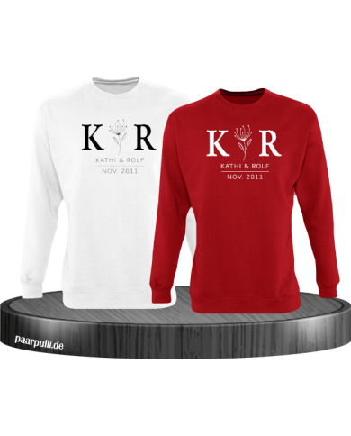 pärchen pullover mit datum