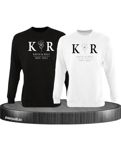 pärchen pullover mit datum