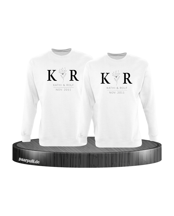 pärchen pullover mit datum