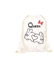 weißer turnbeutel aus unserem king und queen set