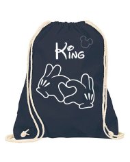 schwarzer turnbeutel aus unserem king und queen set