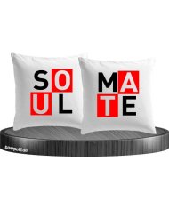 "Soulmate" - "Seelenverwandte" Partnerlook Kissenbezüge Set