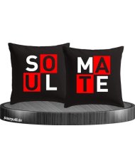 "Soulmate" - "Seelenverwandte" Partnerlook Kissenbezüge Set