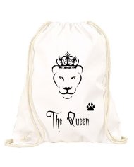 weißer beutel mit the queen und Löwenkopf