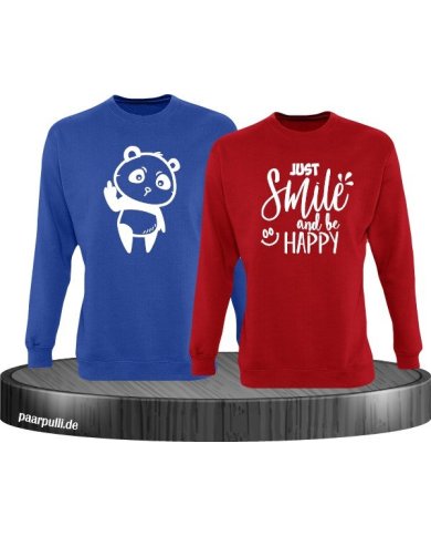 Just Smile and be Happy blau rot Just Smile and be Happy blau rot