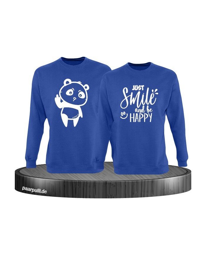 Just Smile and be Happy blau