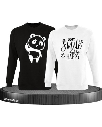 Just Smile and be Happy schwarz weiß Just Smile and be Happy schwarz weiß