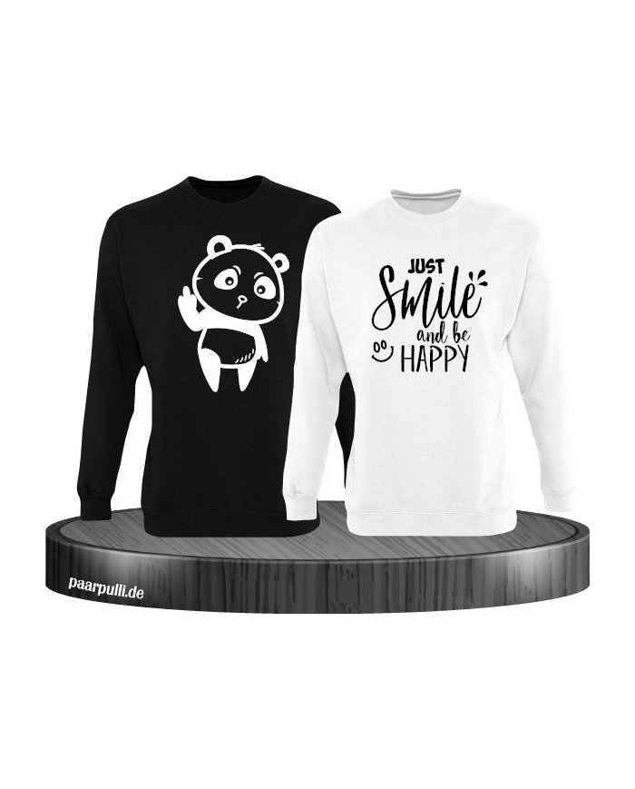 Just Smile and be Happy schwarz weiß