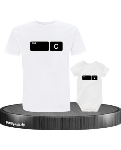 "Strg C" und "Strg V" Button Design Vater und Baby T-Shirts "Strg C" und "Strg V" Button Design Vater und Baby T-Shirts