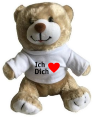 Kuscheltiere Ich Liebe Dich Herz Aufdruck
