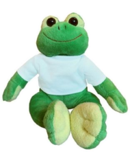 Happy B-Day Stofftier rot bedruckt