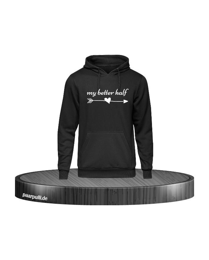 My better half Hoodie schwarz