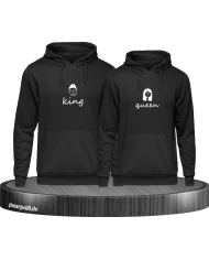 King & Queen Doodle Hoodie schwarz