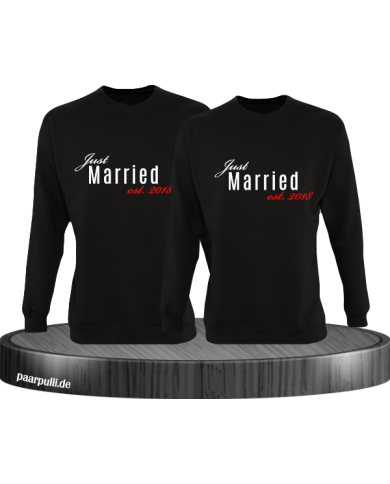 Just married mit Wunschdatum schwarz Just married mit Wunschdatum schwarz