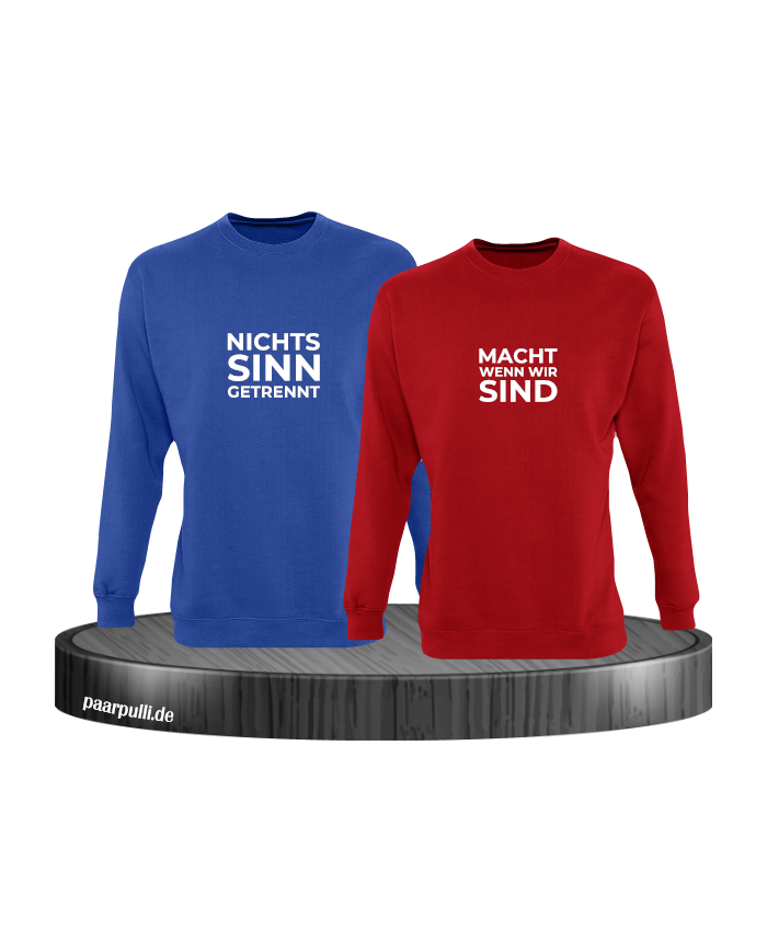 Nichts macht Sinn wenn wir getrennt sind rot blau