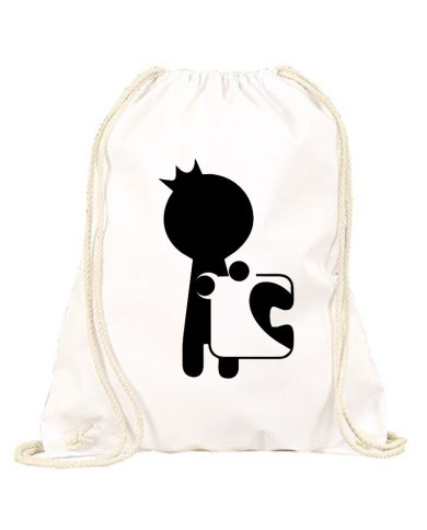 Pärchen Set aus zwei Turnbeutel mit Skizze von einem Puzzle