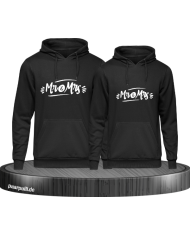 Mr. und Mrs. mit Strichen schwarz