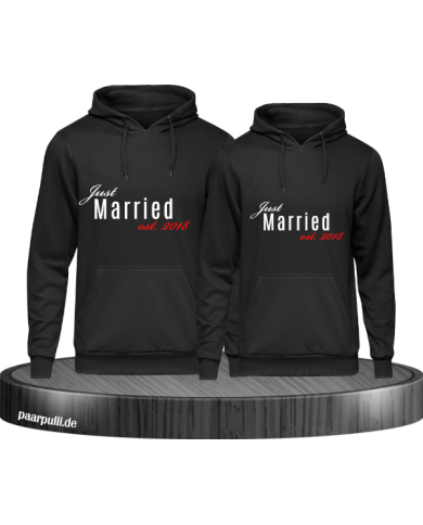 Just married mit Wunschjahr schwarz Just married mit Wunschjahr schwarz