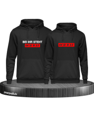 Bei ihr steht och wat Couple Hoodie