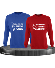 Was für ein Glücksfang blau rot