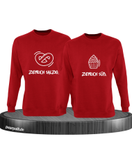 Ziemlich süß und ziemlich salzig Couple Sweatshirt