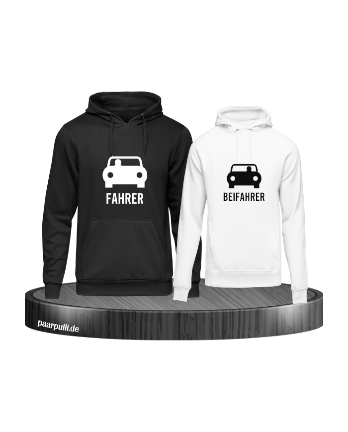 Fahrer und Beifahrer mit Sitzplätzen schwarz weiß