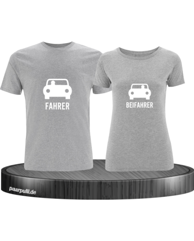 Fahrer und Beifahrer mit Sitzplätzen Couple T-Shirt