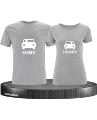 Fahrer und Beifahrer mit Sitzplätzen grau