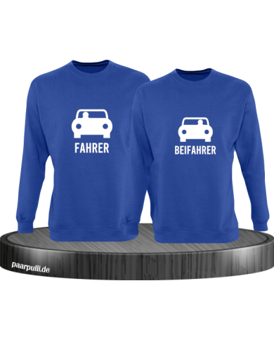 Fahrer und Beifahrer mit Sitzplatz blau Fahrer und Beifahrer mit Sitzplatz blau