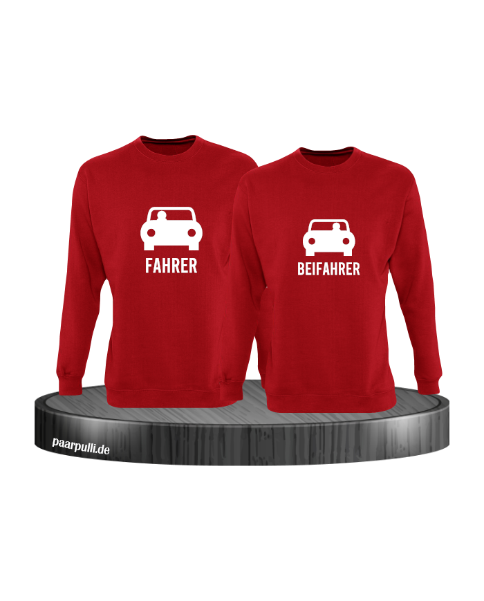 Fahrer und Beifahrer mit Sitzplatz rot