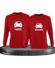 Fahrer und Beifahrer mit Sitzplatz rot