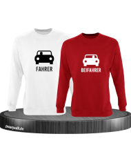 Fahrer und Beifahrer mit Sitzplatz Couple Sweatshirt