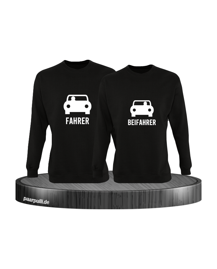 Fahrer und Beifahrer mit Sitzplatz schwarz
