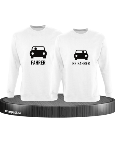 Fahrer und Beifahrer mit Sitzplatz weiß Fahrer und Beifahrer mit Sitzplatz weiß
