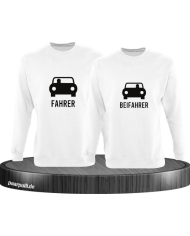 Fahrer und Beifahrer mit Sitzplatz weiß