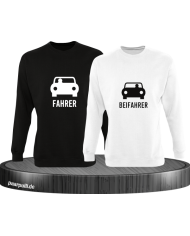 Fahrer und Beifahrer mit Sitzplatz schwarz weiß