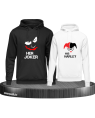 Harley quinn and joker couple hoodies online