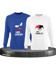 Her Joker und His Harley blau weiß