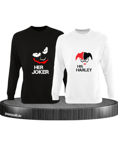 Her Joker und His Harley schwarz weiß Her Joker und His Harley schwarz weiß