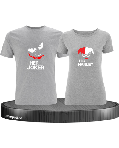 Her Joker und His Harley Couple T-Shirt