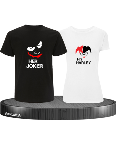 Her Joker und His Harley schwarz weiß Her Joker und His Harley schwarz weiß