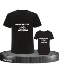 Unser erster Vatertag Vater und Baby schwarz