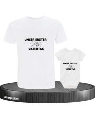 Unser erster Vatertag Vater und Baby weiß