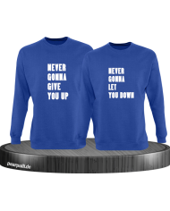 Never gonna give you up Couple Sweatshirt