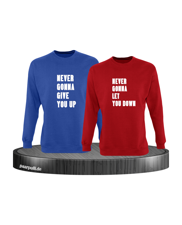 Never gonna give you up blau rot